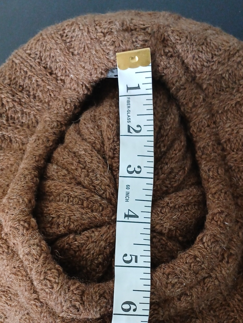 Vintage Shetland Wool Brown Beret Hat - Picture 6 of 7